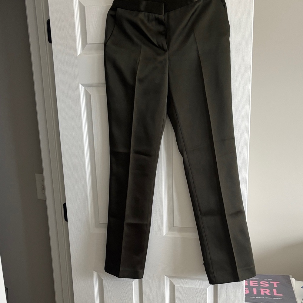 Zara Women's Green satin Trousers